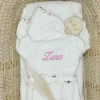 peignoir coton brodé